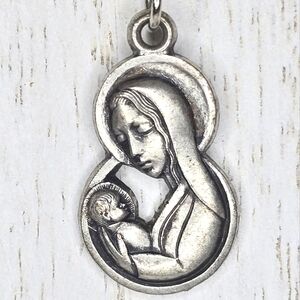Vintage Mother & Child Religious Pendant for a Necklace